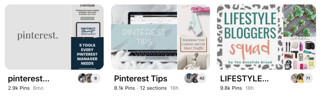 pinterest group boards